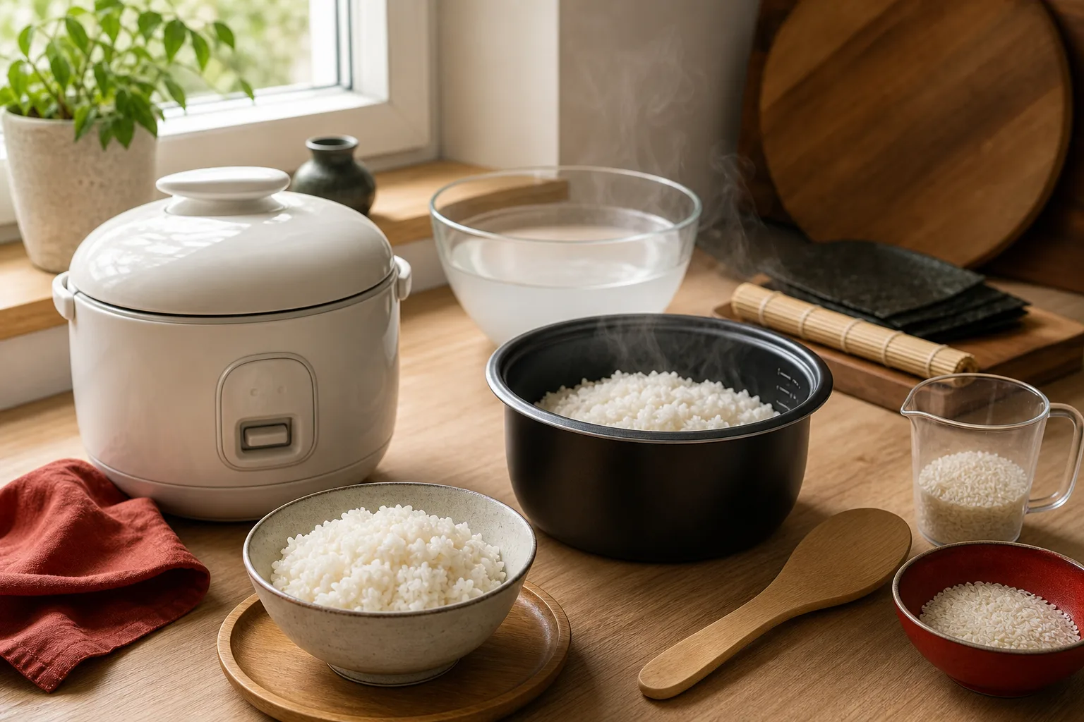 Riskokare och ingredienser för att lyckas med riset.
