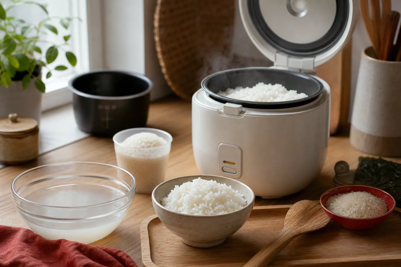 Riskokare och ingredienser för att lyckas med riset.