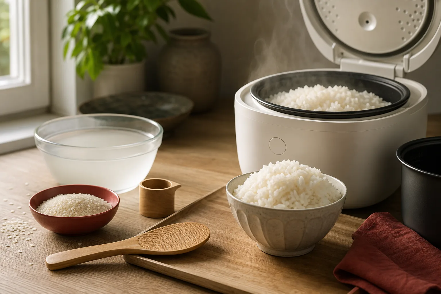 Riskokare och ingredienser för att lyckas med riset.